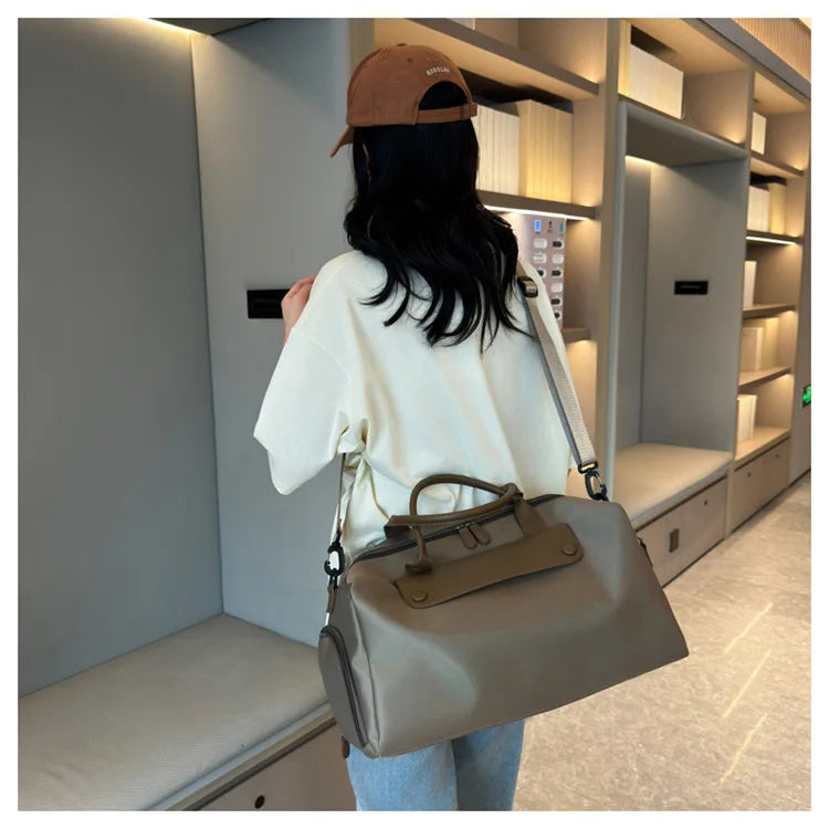 Sports Gym Bag for Women Travel Duffle Bag with Shoe Compartment & Wet Pocket Fitness Weekender Overnight Luggage Yoga Bag