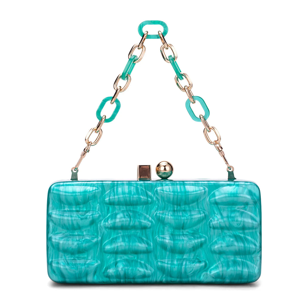 Luxury Evening Bag For Women Elegant Acrylic Hard Surface Ladies Clutch 5 Color Hangbag Party Wedding Shoulder Bags 2024 Fashion