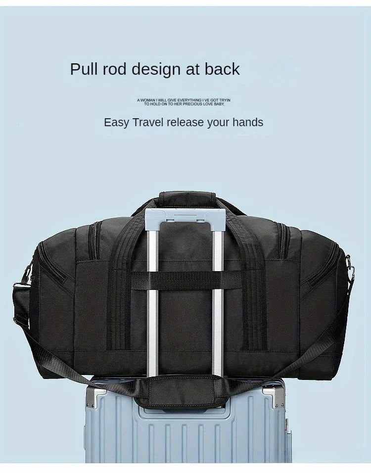 Large Capacity Travel Bag Weekender Overnight Duffle Bags with Compartment Sports Fitness Bags for Camping Outdoor Activities