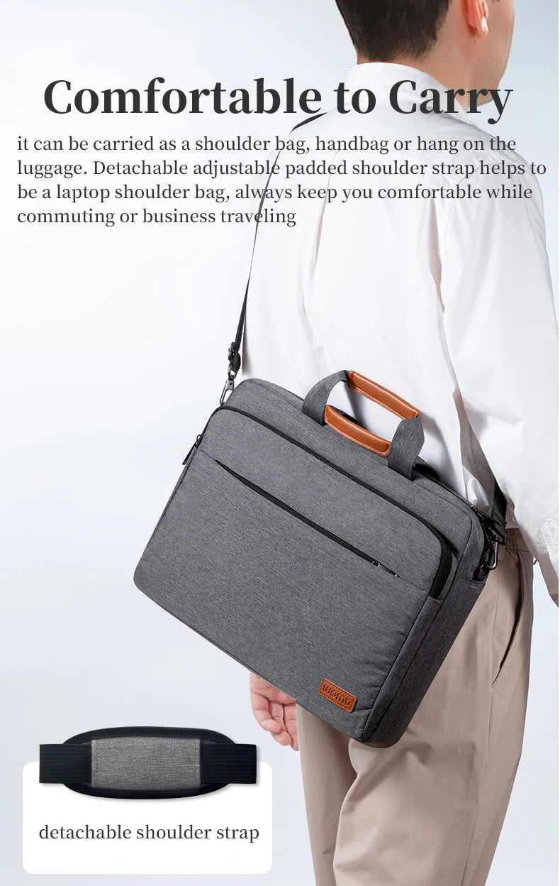 Laptop Bag 15.6 Inch Messenger Shoulder Handbag for Men Business School Travel Work Briefcase for MacBook Lenovo Acer Asus Dell