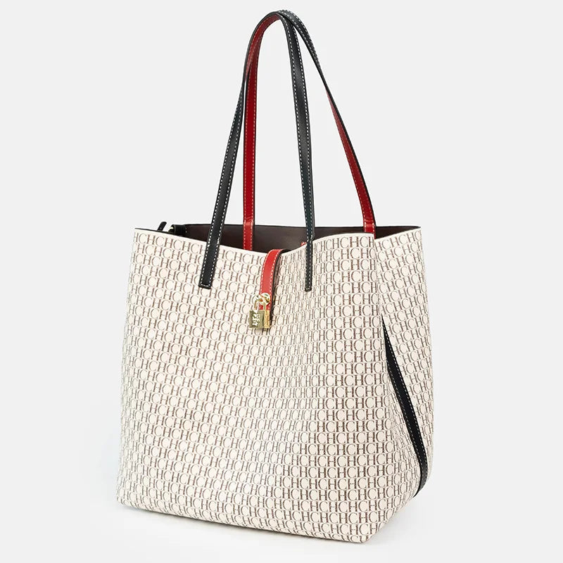 CHCH Women's Tote Bag Summer New Large Leisure Personalized Bag Retro Capacity Mother and Child Wallet