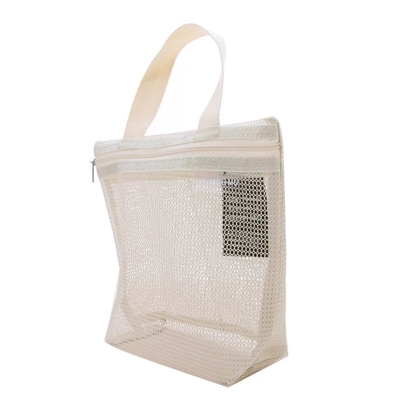 Mesh Makeup Toiletry Storage Bags Handbags Portable Travel Washing Body Shower Tools Organizer Hanging Cosmetic Organizer Pouch