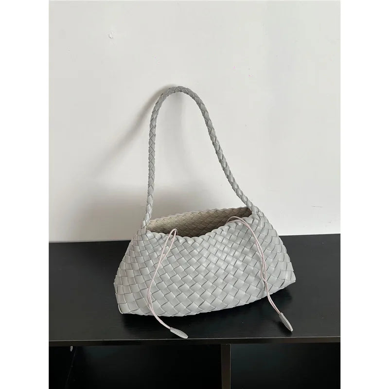 Hand woven armpit bag, women's new high-end and versatile retro handbag, single shoulder mother bag