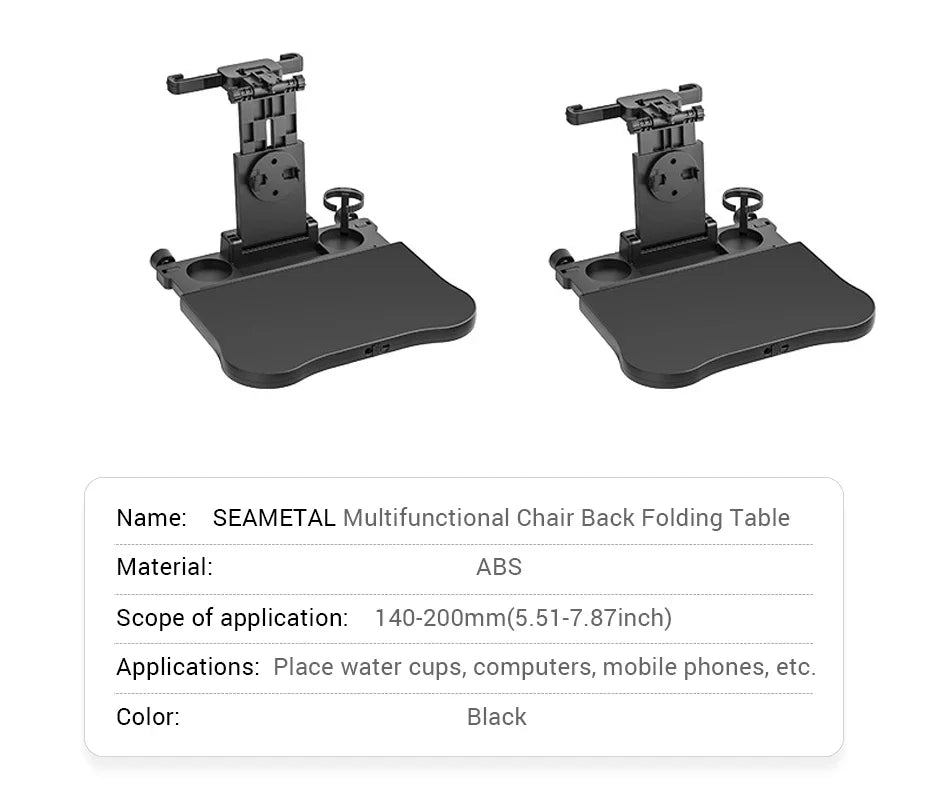 Car Back Seat Foldable Table Tray Tablet Laptop Holder Auto Seat Back Desk Tissue Box Cup Phone Holder Folding Table NEW