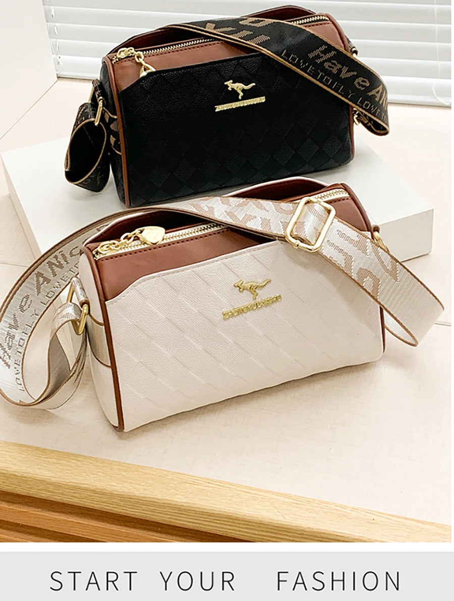 Luxury High Quality Women Messenger Bag Famous Designer Lady Shoulder Bags Fashionable Checkered Trendy Crossbody Bolsas Sac A