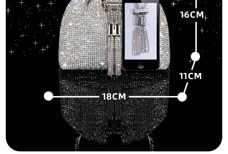 Luxury Bag  Diamond Evening Bag  Silver Designer Bag  Handbags  Pearl Bag  Hand Bags  Luxury Handbags