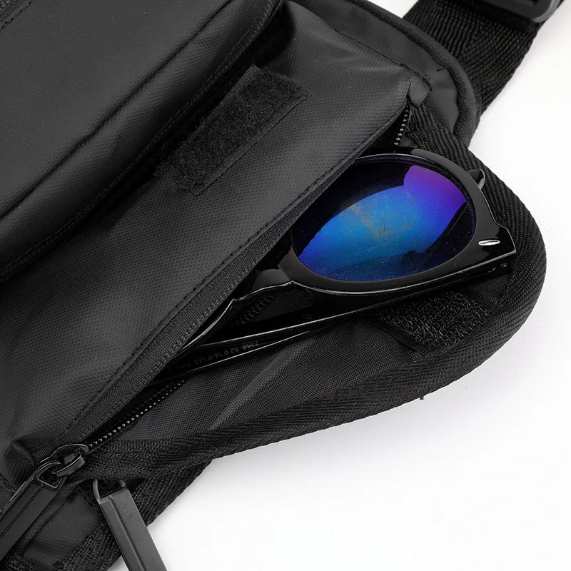 New Nylon Men Drop Leg Bag Fanny Pack Motorcycle Riding Casual Shoulder Cross Body Thigh Male Hip Belt Waist Bags Cafe Racer