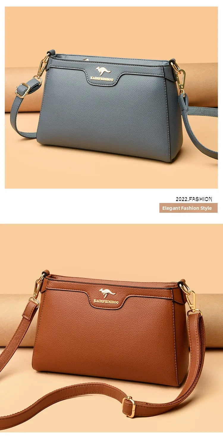 Fashionable Urban Women's Crossbody Bag Single Shoulder Bag Small Square Bag Stylish Mom Bag PU Material Medium Size Zipper O...