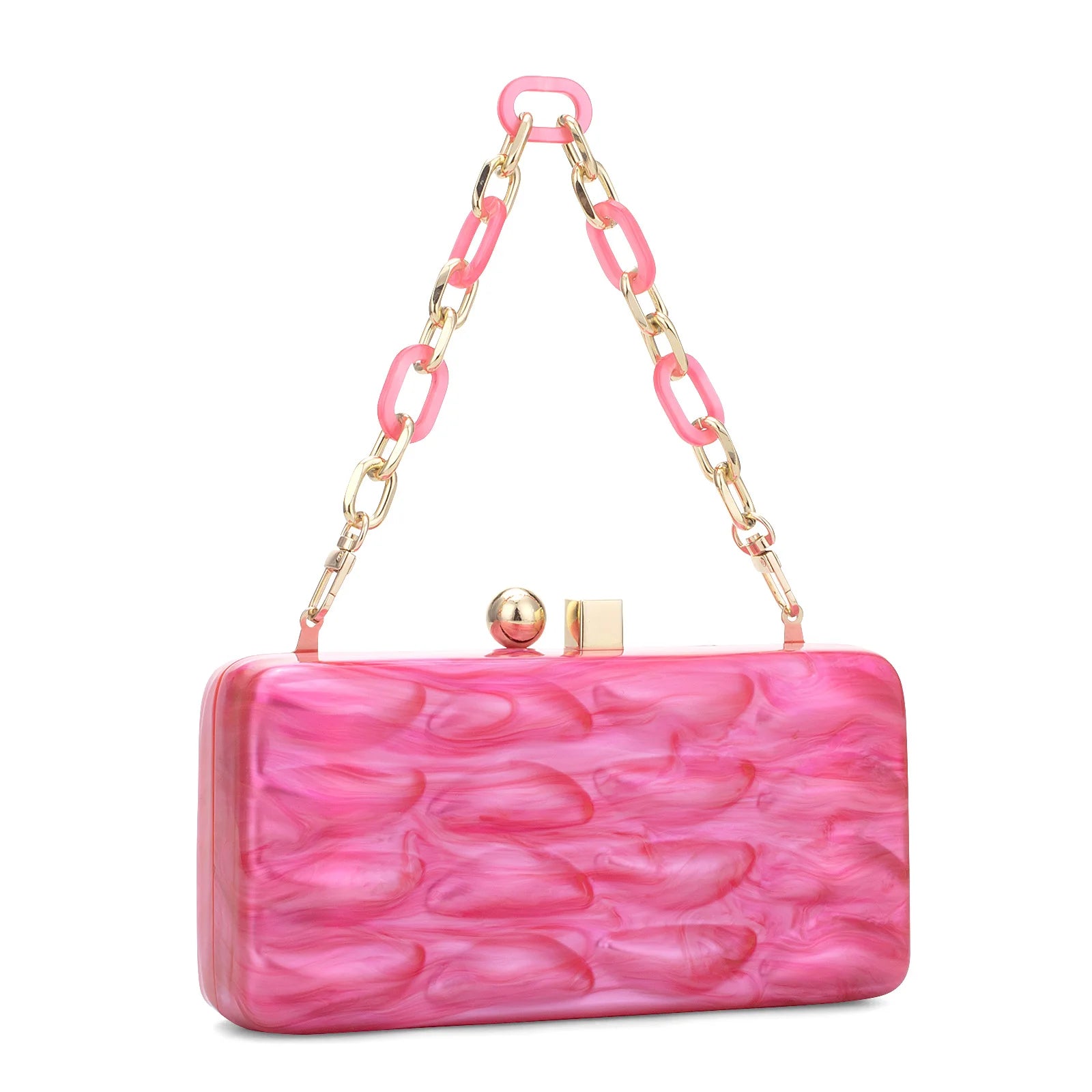 Luxury Evening Bag For Women Elegant Acrylic Hard Surface Ladies Clutch 5 Color Hangbag Party Wedding Shoulder Bags 2024 Fashion