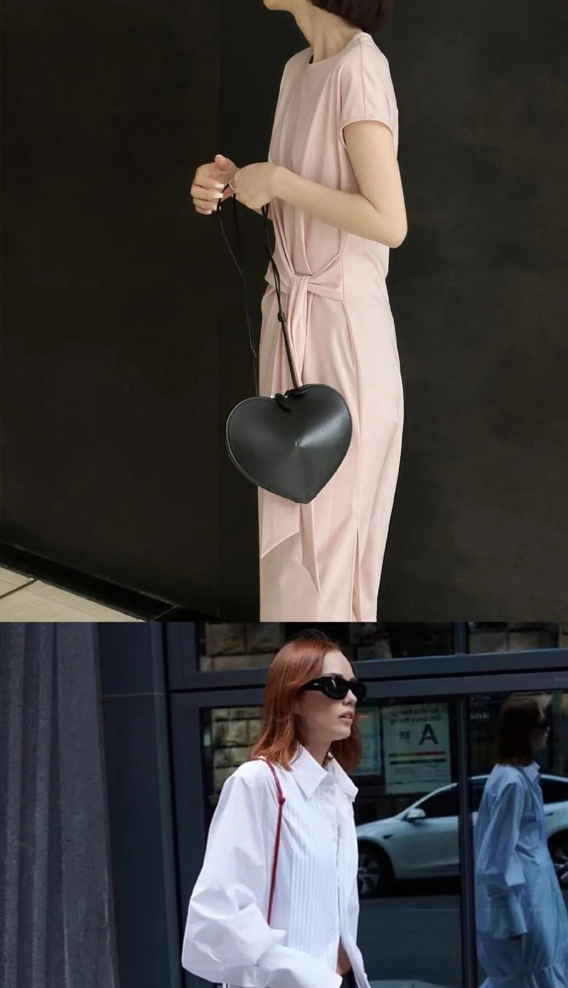 2025 high-texture love bag, mobile phone bag, genuine leather shoulder messenger bag, star heart-shaped bag of the same style