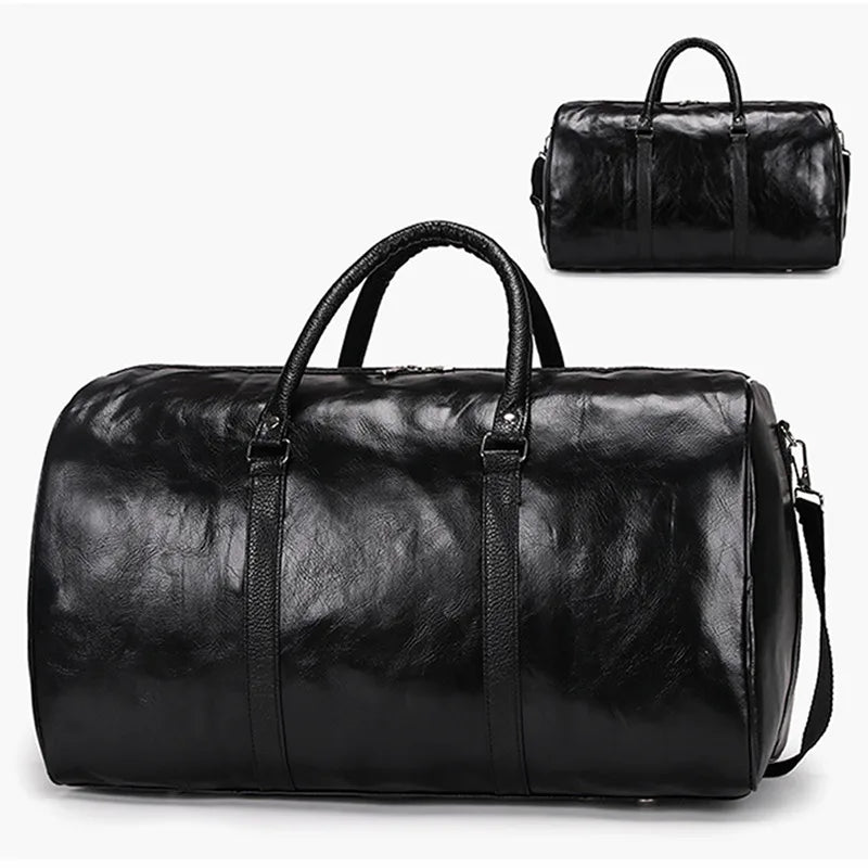 Gym Bag Leather Sports Bags Dry Wet Bags For Men Women Training for Shoes Fitness Yoga Travel Storage Luggage Shoulder Sport Bag