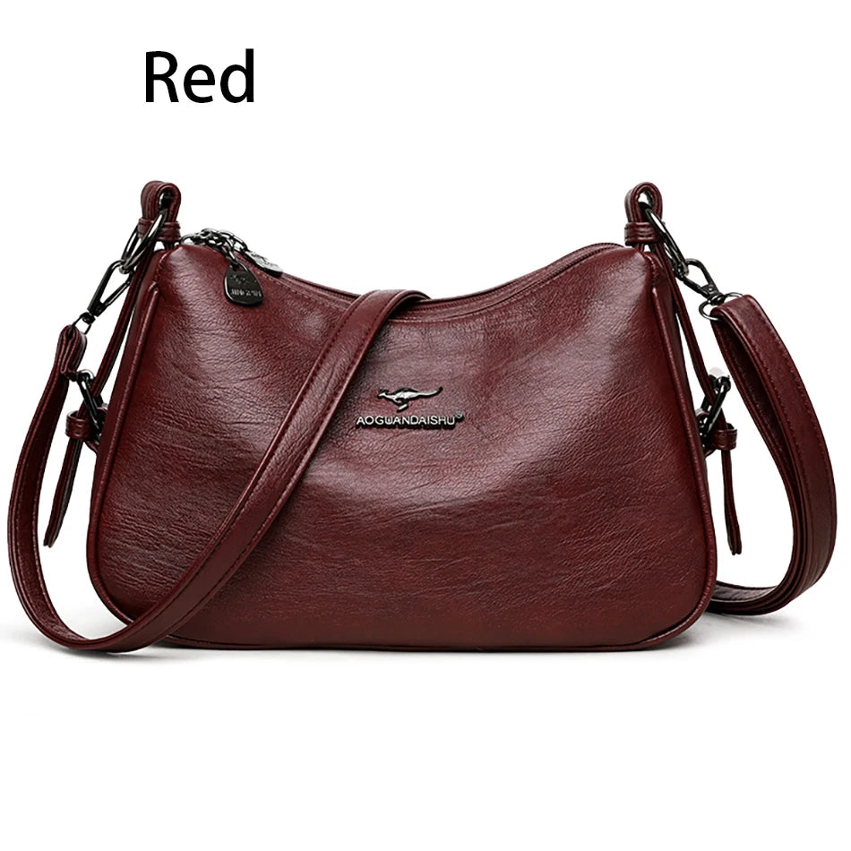 Luxury Designer Ladies Handbags New High Quality Leather Shoulder Bag for Women Female Retro and Minimalist Crossbody Bag Purses