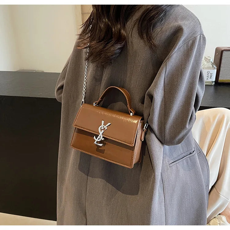 Designer style bag - 2025 hit product - Retro high-end evening bag Classic and versatile chain strap crossbody small square bag