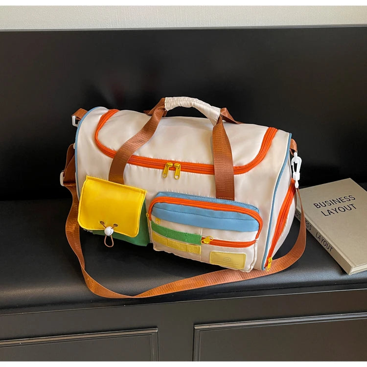 Travel Bag, Duffel Bag Cosmetics Bag, Professional Fitness Bag, Yoga Swimming Training Backpack, Satchel Shoulder Crossbody Tote Bag, Suitable for Men and Women