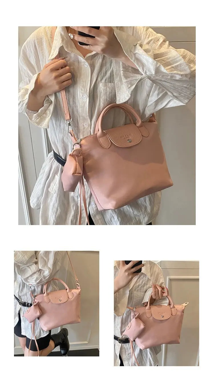 Luxury 2025 Work Tote - Fashion Patchwork Handbag with Long Strap Large Capacity, Waterproof Lining, Perfect for Office & Travel