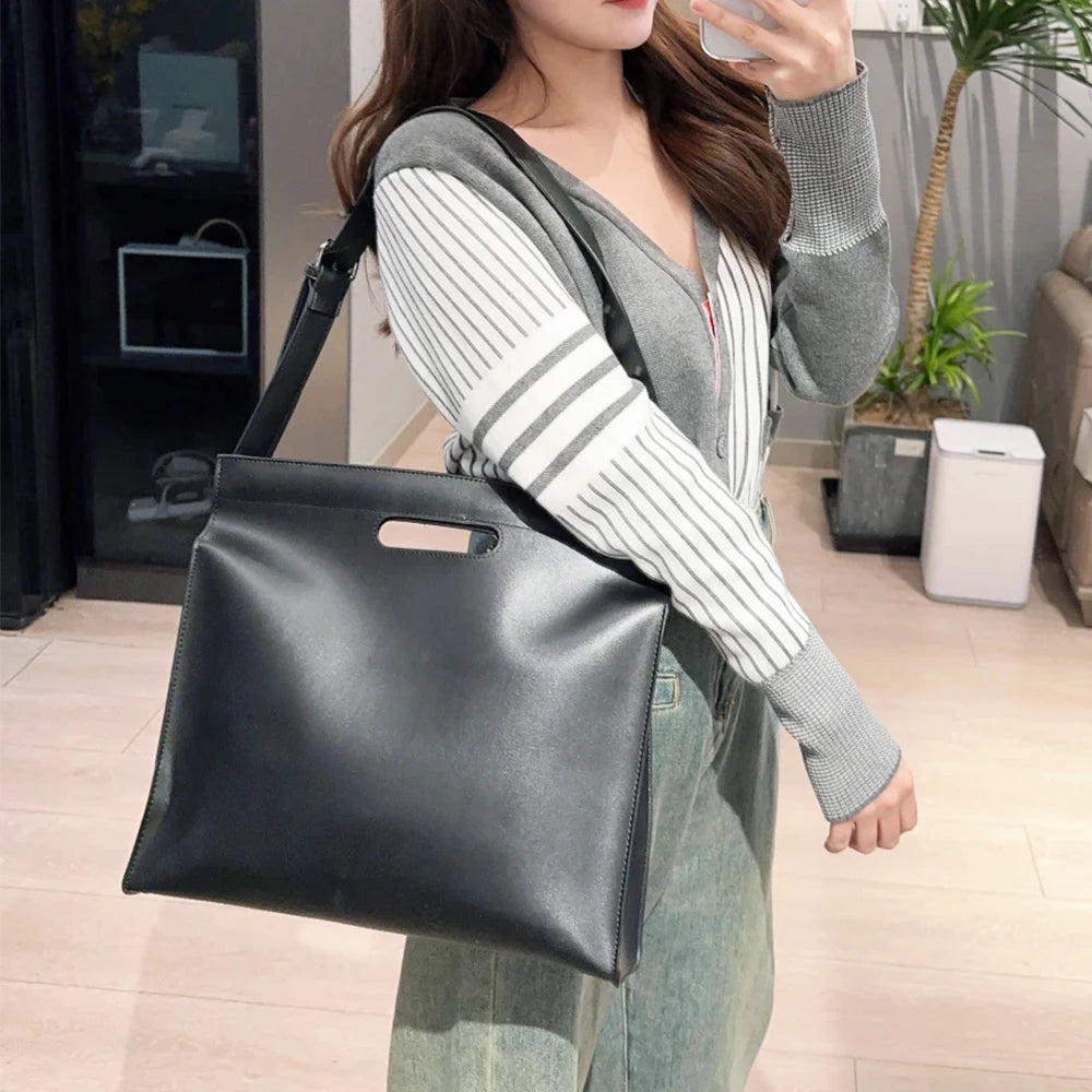 Luxury Design Fashion Laptop Bag For Woman Custom Name Business Office Daily Cross Body Briefcase Leather Large Capacity Handbag