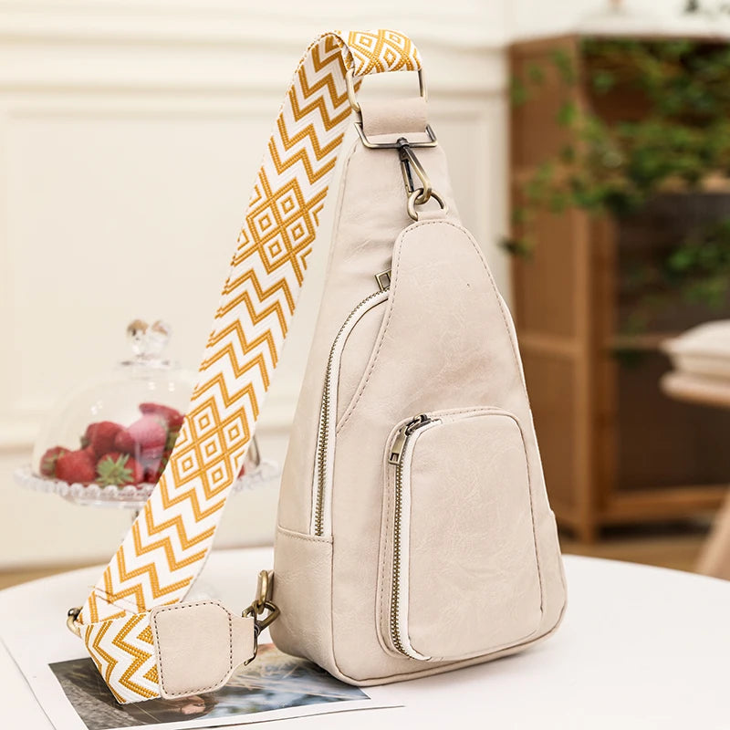 Bags for Women Newly Women Chest Pack Female Sling Bags Crossbody Waterproof Shoulder Chest Bag Casual PU Leather Messenger Pack