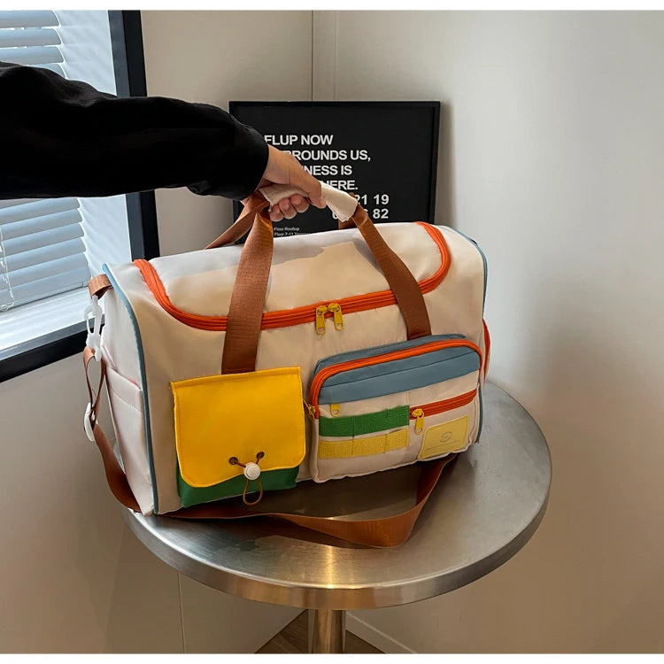 Travel Bag, Duffel Bag Cosmetics Bag, Professional Fitness Bag, Yoga Swimming Training Backpack, Satchel Shoulder Crossbody Tote Bag, Suitable for Men and Women