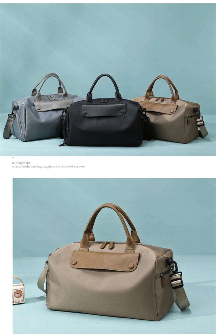 Sports Gym Bag for Women Travel Duffle Bag with Shoe Compartment & Wet Pocket Fitness Weekender Overnight Luggage Yoga Bag