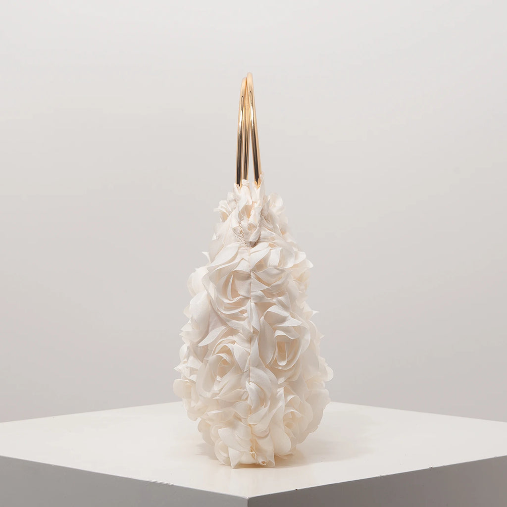 Luxury Rose Flower Tote Bags for Ladies， Prom Dresses for Women， Bag for Women Elegant， Wedding Items， Party Bag（Random Pattern）