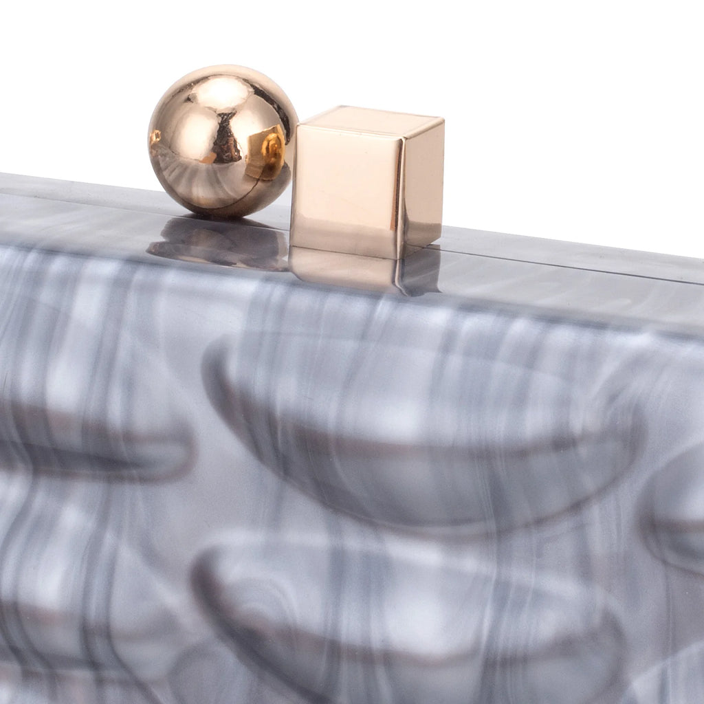 Luxury Evening Bag For Women Elegant Acrylic Hard Surface Ladies Clutch 5 Color Hangbag Party Wedding Shoulder Bags 2024 Fashion