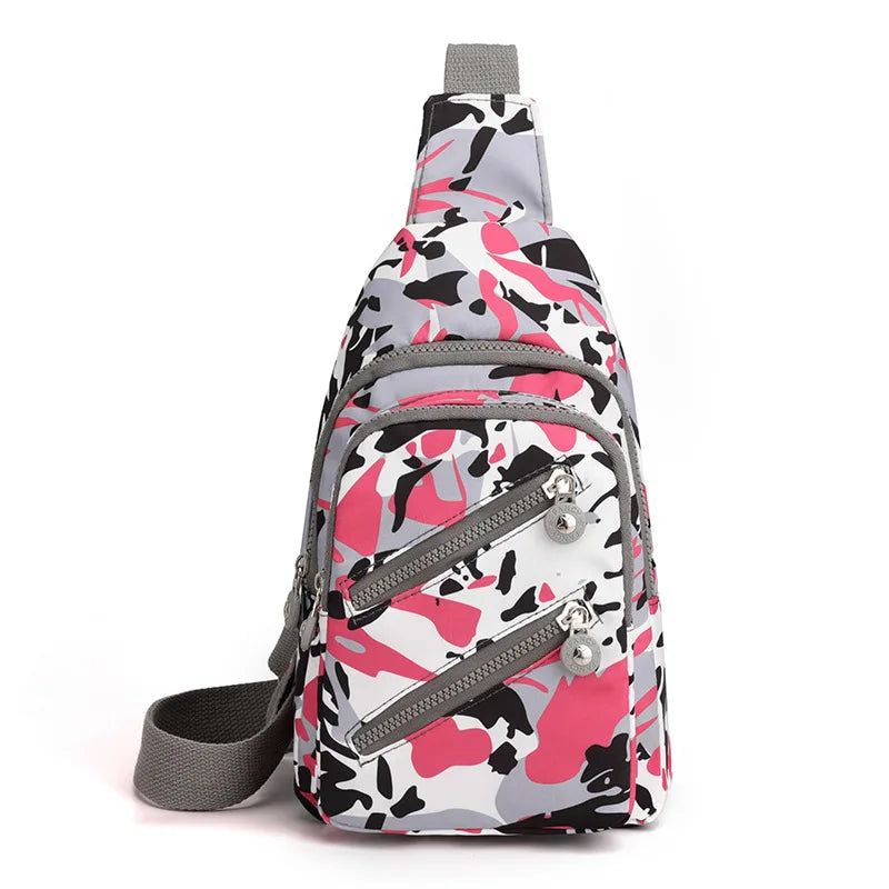 Sling Chest Bag for Women Nylon Fashionable Fanny Pack Shoulder Bags for Women Chest Waist Pack for Travel Crossbody Bags 2024