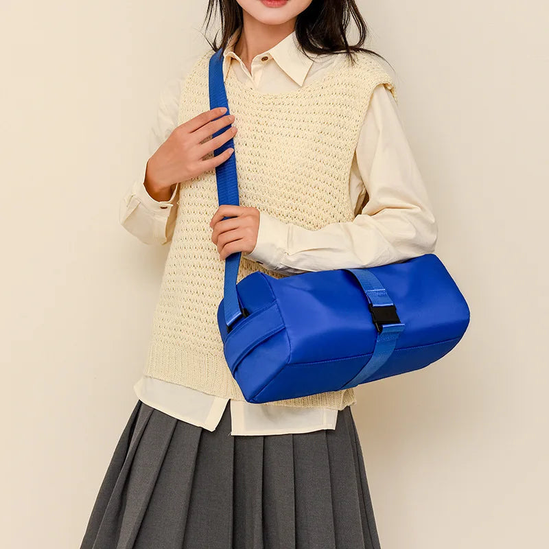 New Fashion Gym Bags Women Sports Fitness Bag Women's High Capacity Simple Solid Color Outdoor Sport Leisure Shoulder Toast Bag