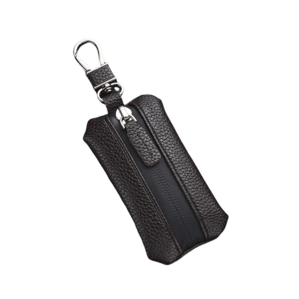 Luxury Car Key Bag Large Capacity Zipper Closure Mini Storage Bag Organizer Protection Cover Keychain Holder Travel Essential