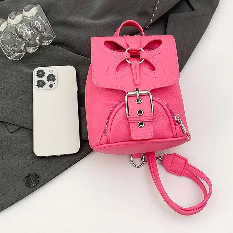 Korean Fashion Backbag Casual Travel Bag Classic Flower Backpack 2024 Pu Leather Women Bags Foreign Trade Bag Women'S Backpack