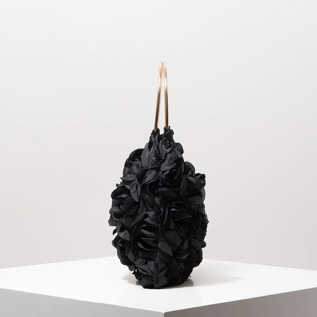 Luxury Rose Flower Tote Bags for Ladies， Prom Dresses for Women， Bag for Women Elegant， Wedding Items， Party Bag（Random Pattern）