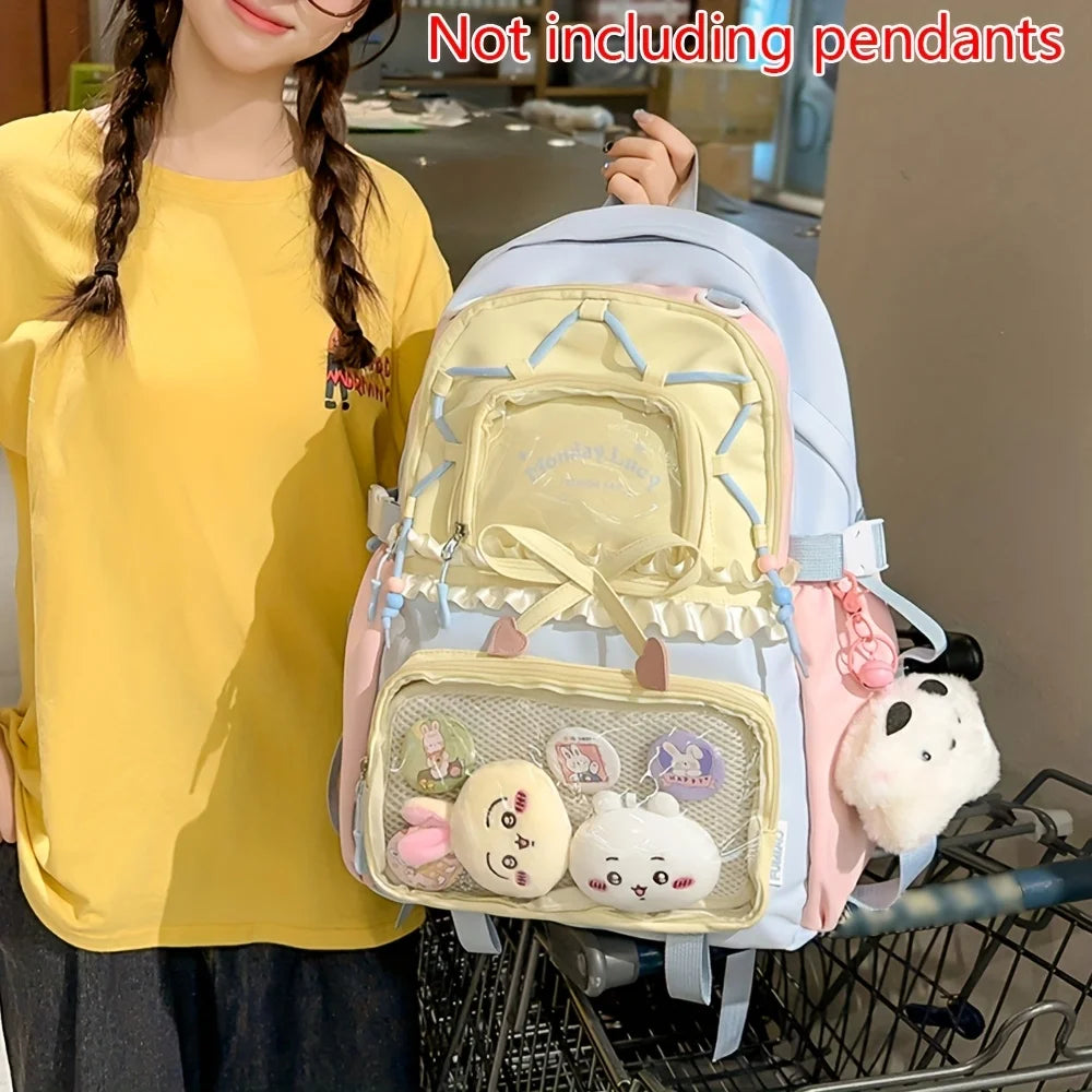 Women's Bag Set Two-Piece Pain Bag Back to School Season Back to School Season Backpack Lace Lightweight Cute Backpack