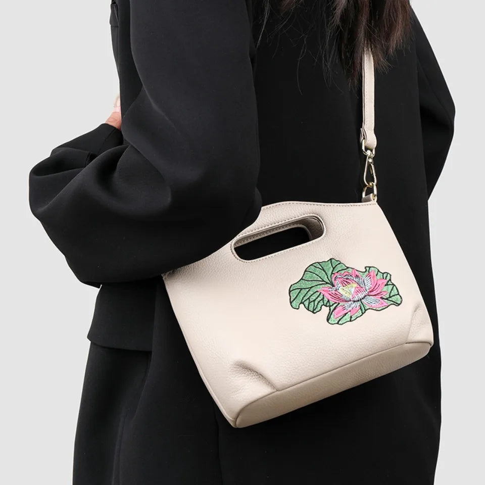 Retro Knurling Women Soft Pu Leather Top-Handle Bags Luxury Shoulder Crossbody Bags High Quality Purses and Handbags Sac A Main