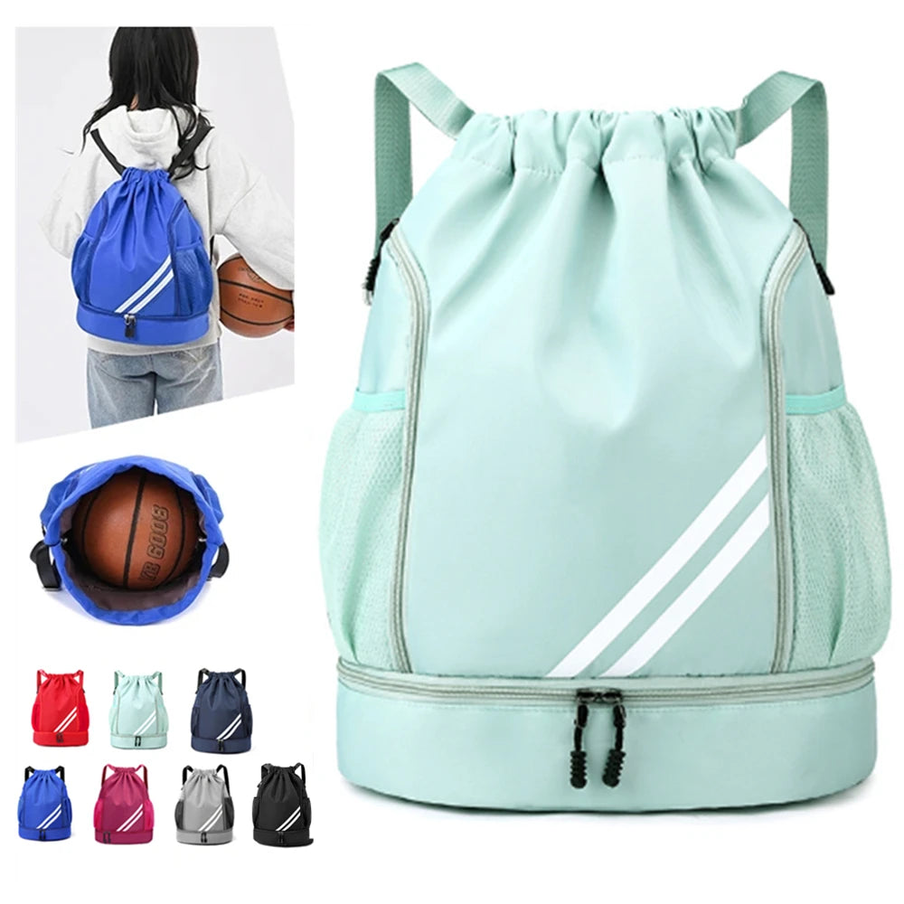 Fitness Gym Bag Backpack Women Men Basketball Backpack Outdoor Soccer Football Storage Bags Training Drawstring Sports Knapsack