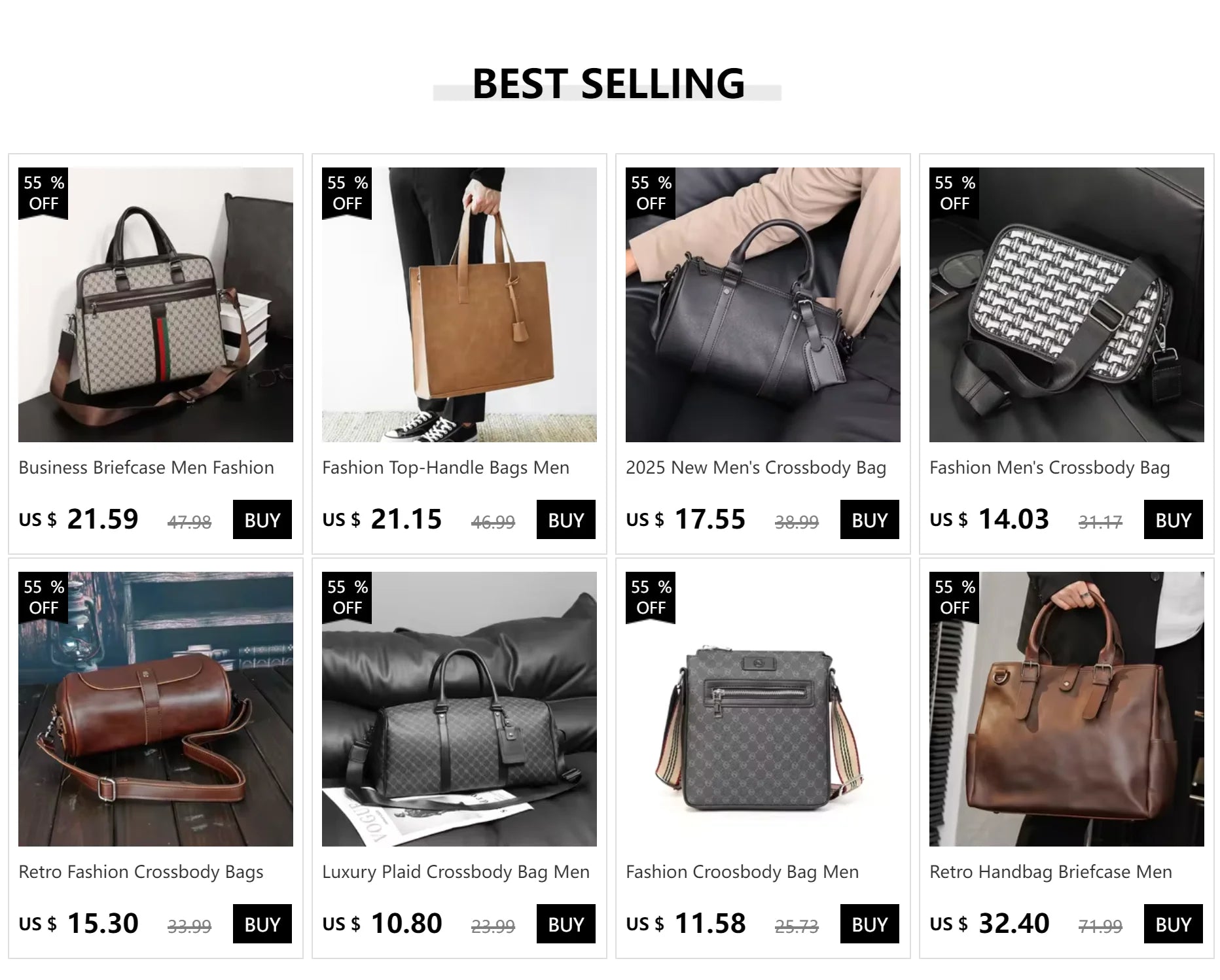 Luxury Men's Crossbody Bag New Fashion Design Crossbdoy Bags Men Soft PU Leather Male Shoulder Bag Barrel Shaped Handbag