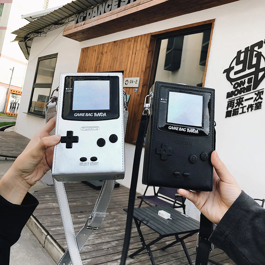 Messenger Bag for Women Game Console Shape Small Purse PU Leather Adjustable Strap Hobo Bag for Work Travel