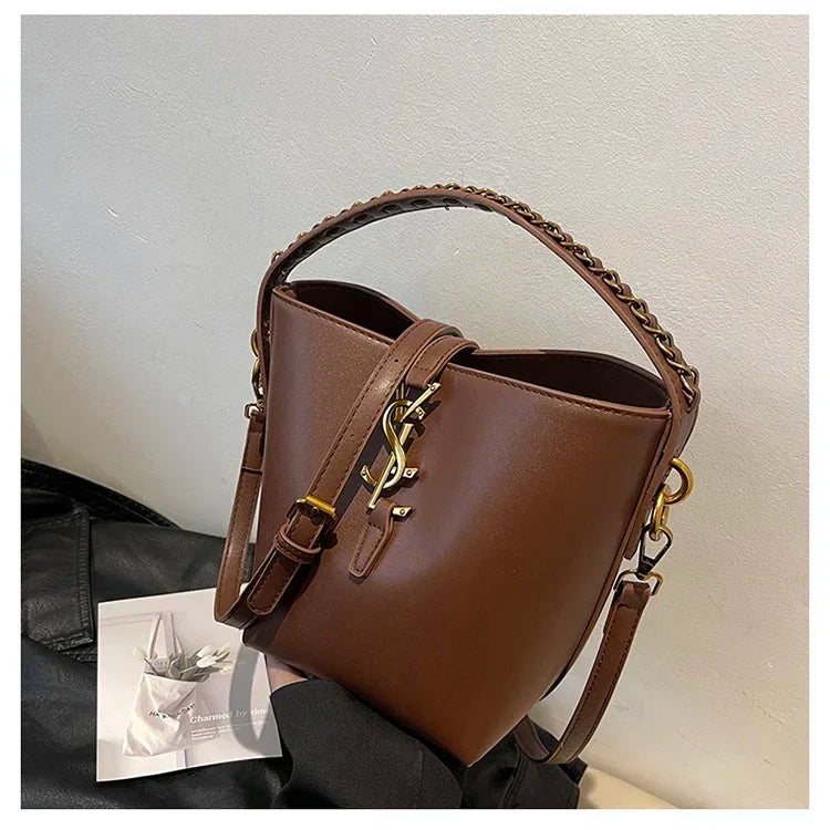 2025 Summer New! Light - Luxury Women's Bucket Bag - High - End Niche Design, Stylish Shoulder Messenger for All Occasions