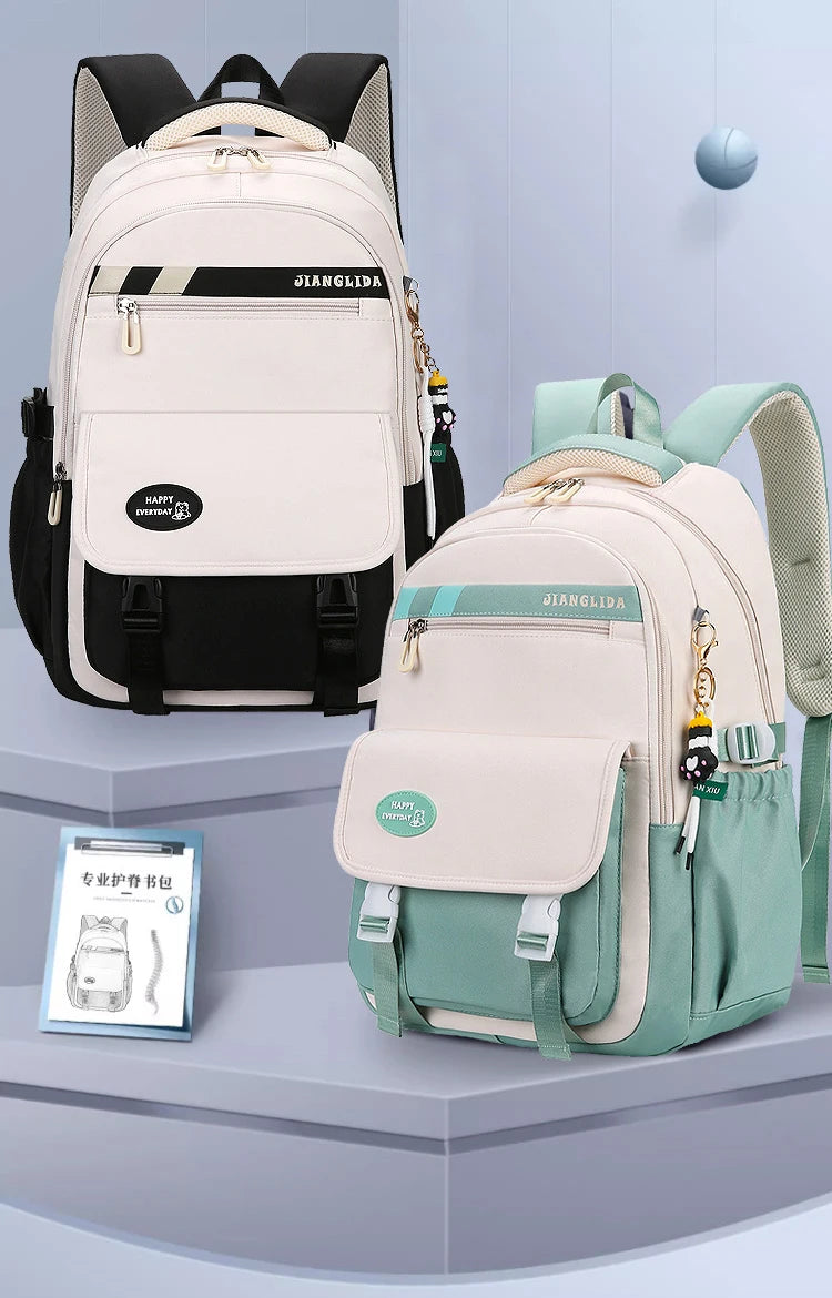 Backpack Children School Bag Back Pack For Boy Girl Kid Child Teenager Class Schoolbag Primary High Bookbag Female Women Teens