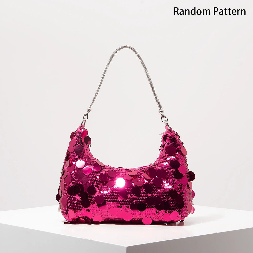 Luxury Sequin Bag，Concert Shoulder Bags，Prom Bag Dresses for Women，Bag for Women Elegant，Wedding Items，Party Bag（Random Pattern）
