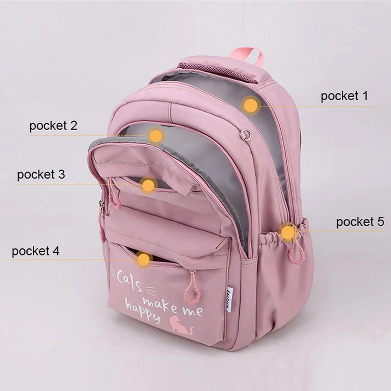 Backpack School Bag Girl Back Pack For Children Kid Child Teenager Female Class Schoolbag Primary Women Bagpack Teen Bookbag Kit