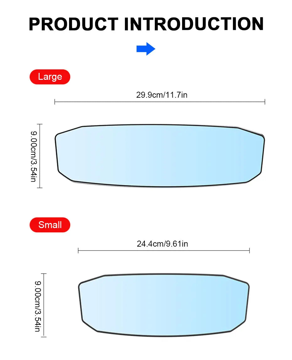 SEAMETAL Wide Angle Convex Rearview Mirror Anti Glare Car Interior Rear View Baby Child Seat Watch Sun Visor Mirror Covers