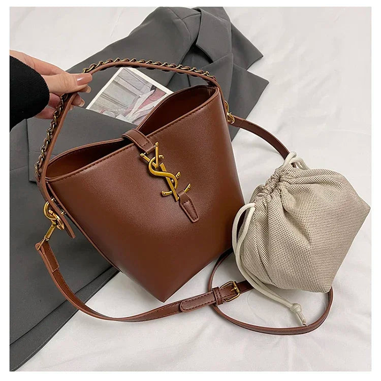 2025 Summer New! Light - Luxury Women's Bucket Bag - High - End Niche Design, Stylish Shoulder Messenger for All Occasions