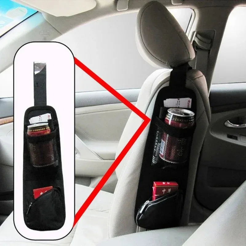 Car Seat Organizer Auto Seat Side Storage Hanging Bag Multi-Pocket Drink Holder Mesh Pocket Car Styling Organizer Phone Holder
