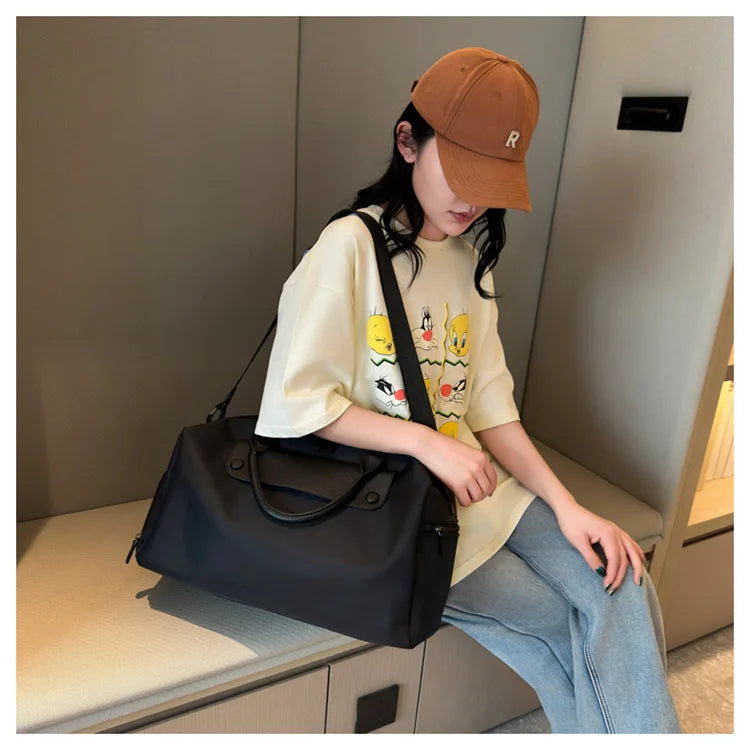 Sports Gym Bag for Women Travel Duffle Bag with Shoe Compartment & Wet Pocket Fitness Weekender Overnight Luggage Yoga Bag