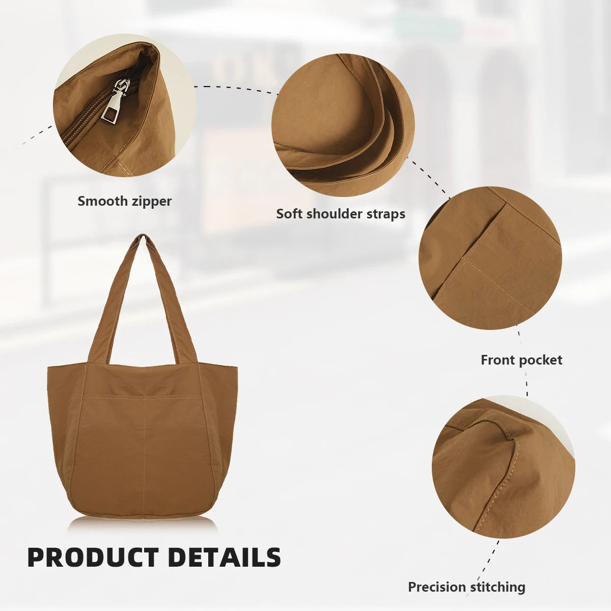 Large-Capacity Bag for Women, New Solid Color Canvas Bag, Suitable for College Students, Commuting, Shoulder Tote Bag, Handbag for Shopping, Hiking, Camping, and Travel