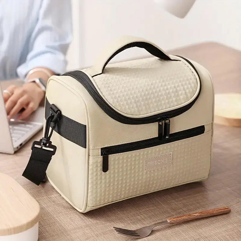 New Tote Cooler Lunch Bags Portable Outdoor Picnic Office School Insulation Bag with Shoulder Strap