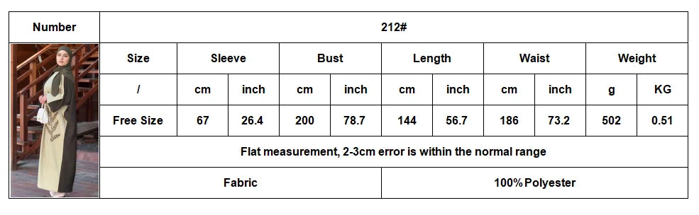 Women's Muslim Abaya Two Tone Olive and Beige with Leaf Embroidery Matching Hijab Elegant and Modest for UAE Saudi Arabia Qatar