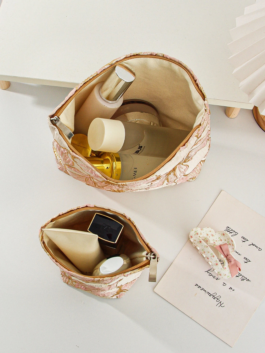 1pc/Set Makeup Bag Cosmetic Bag Skincare Bag Toiletry Bag Make Up Bag Makeup Bags Mom's Gift Birthday Gift Travel Essentials