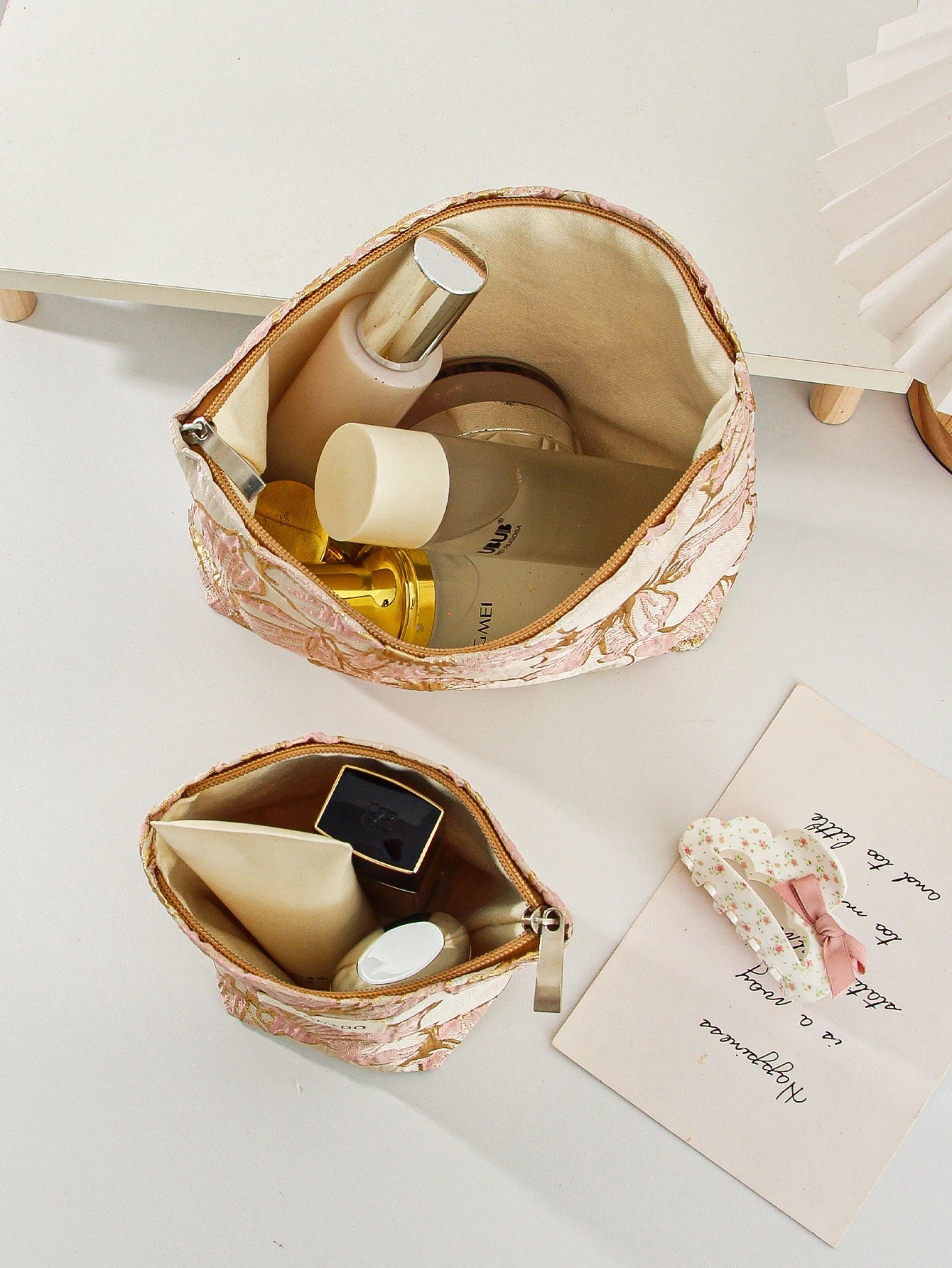 1pc/Set Makeup Bag Cosmetic Bag Skincare Bag Toiletry Bag Make Up Bag Makeup Bags Mom's Gift Birthday Gift Travel Essentials