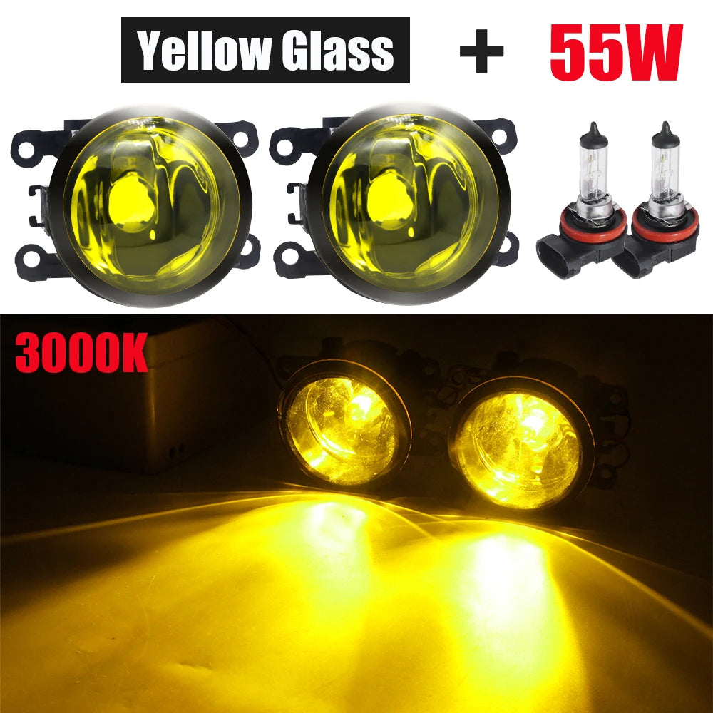 2 X Halogen Fog Light For Citroen C3 C4 C5 C6 DS3 DS4 DS5 SpaceTourer C-Elysee C-Crosser Berlingo Car Front Bumper Fog Lamp 12V