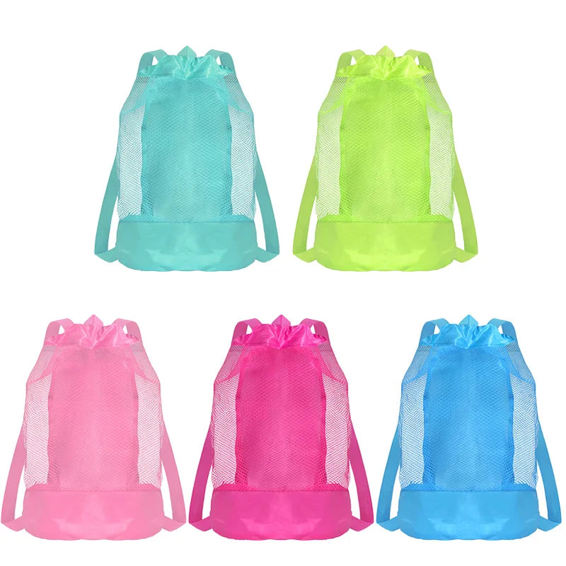 Beach toy bag, double-shoulder style, large capacity, essential for seaside activities,convenient to carry,perfect birthday gift